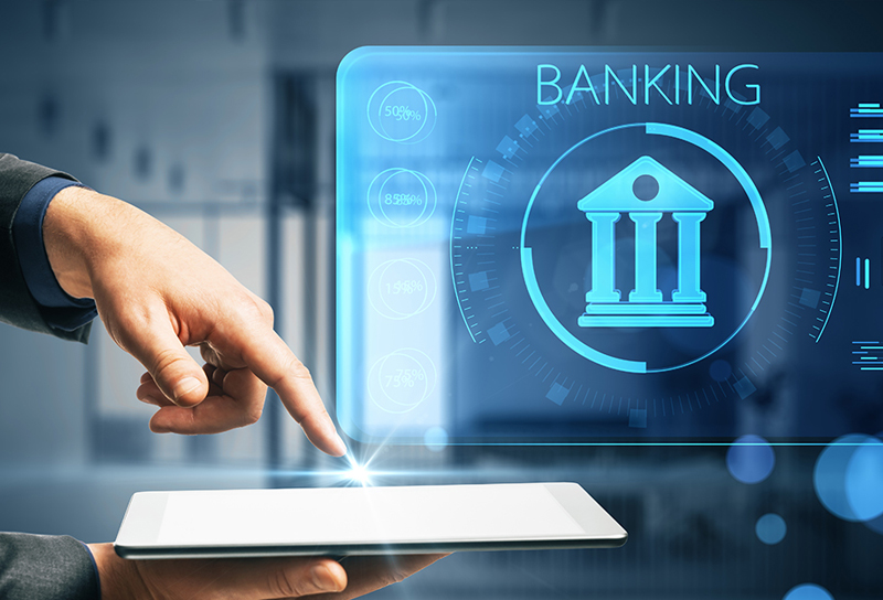 Immersed in an Online Banking Session: Student Learning and Engaging a student seems to be indulging in banking online session