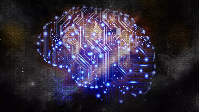 Neuroscience Exploration: Illuminating the Complexity of the Brain for homework help A brain depicted against a dark background, illuminated by vibrant blue lights. Represents a Neuroscience Homework Help concept
