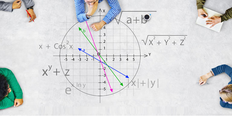 Collaborative Learning: Students Analyze Graphs and Circles for Precalculus Assignment A diverse group of students gathered around a table, analyzing a graph and a circle for their Precalculus Homework Help