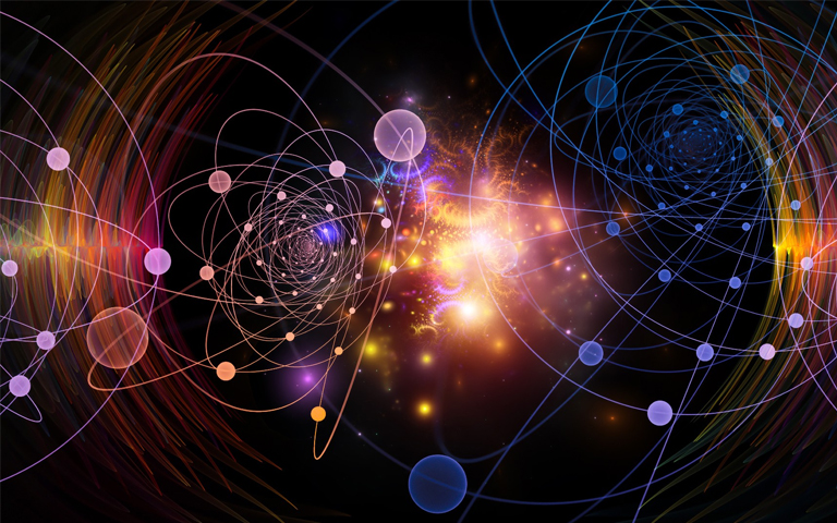 Vibrant Circles Depicting Quantum Physics Concepts for Homework and Assignment Help Colorful circles representing quantum physics concepts for homework and assignments